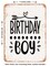 DECORATIVE METAL SIGN - Birthday Boy - 2 - Vintage Rusty Look